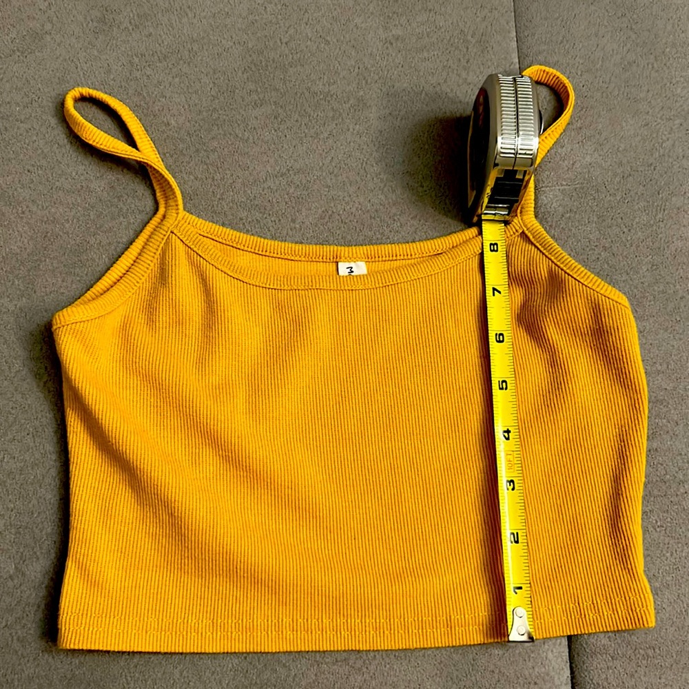 Yellow crop top